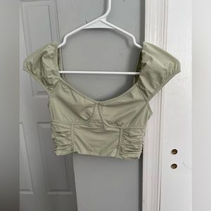xs sage green princess polly corset going out top